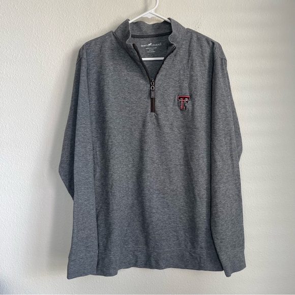 Horn Legend Lifestyle Luxury Texas Tech Half Zip Sweater Pullover - Picture 2 of 6